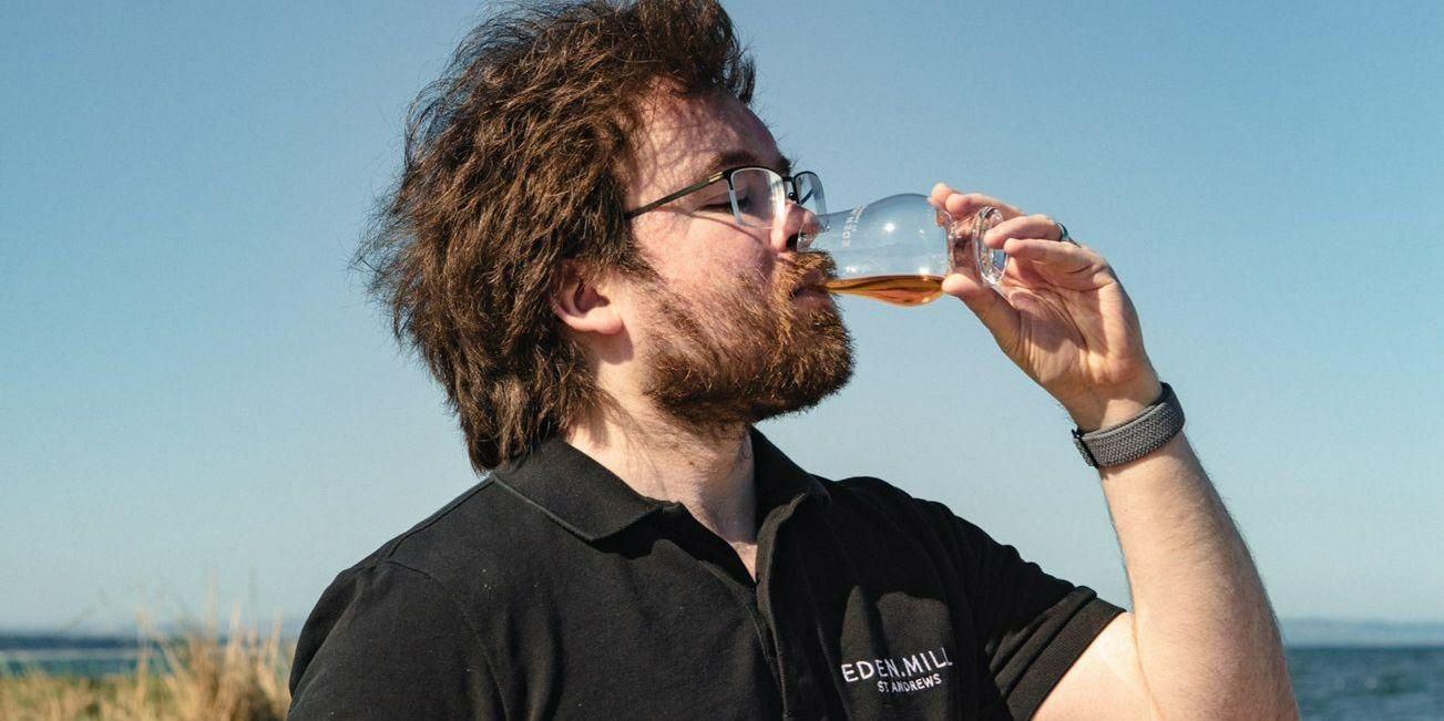 Scott Ferguson drinking whisky