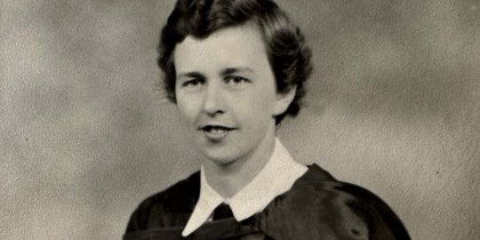 Alison Holmes graduation photo 1952 Alison Holmes graduation photo 1952