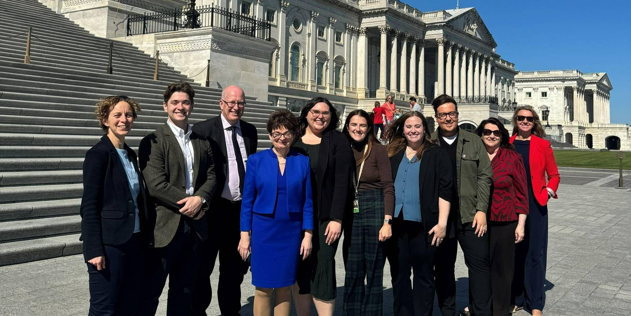 The Principal with University representatives and St Andrews alumni at Capitol Hill