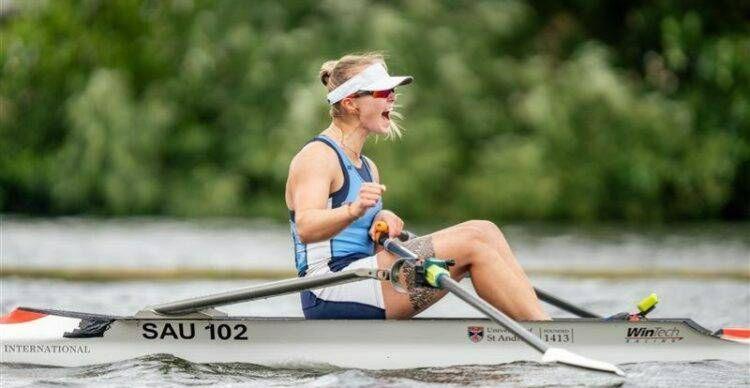 Postgraduate student Hansine Marshall competing at the Henley Women's Regatta Postgraduate student Hansine Marshall competing at the Henley Women's Regatta
