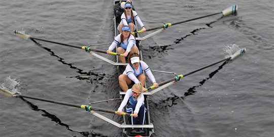 St Andrews Boat Club in boat