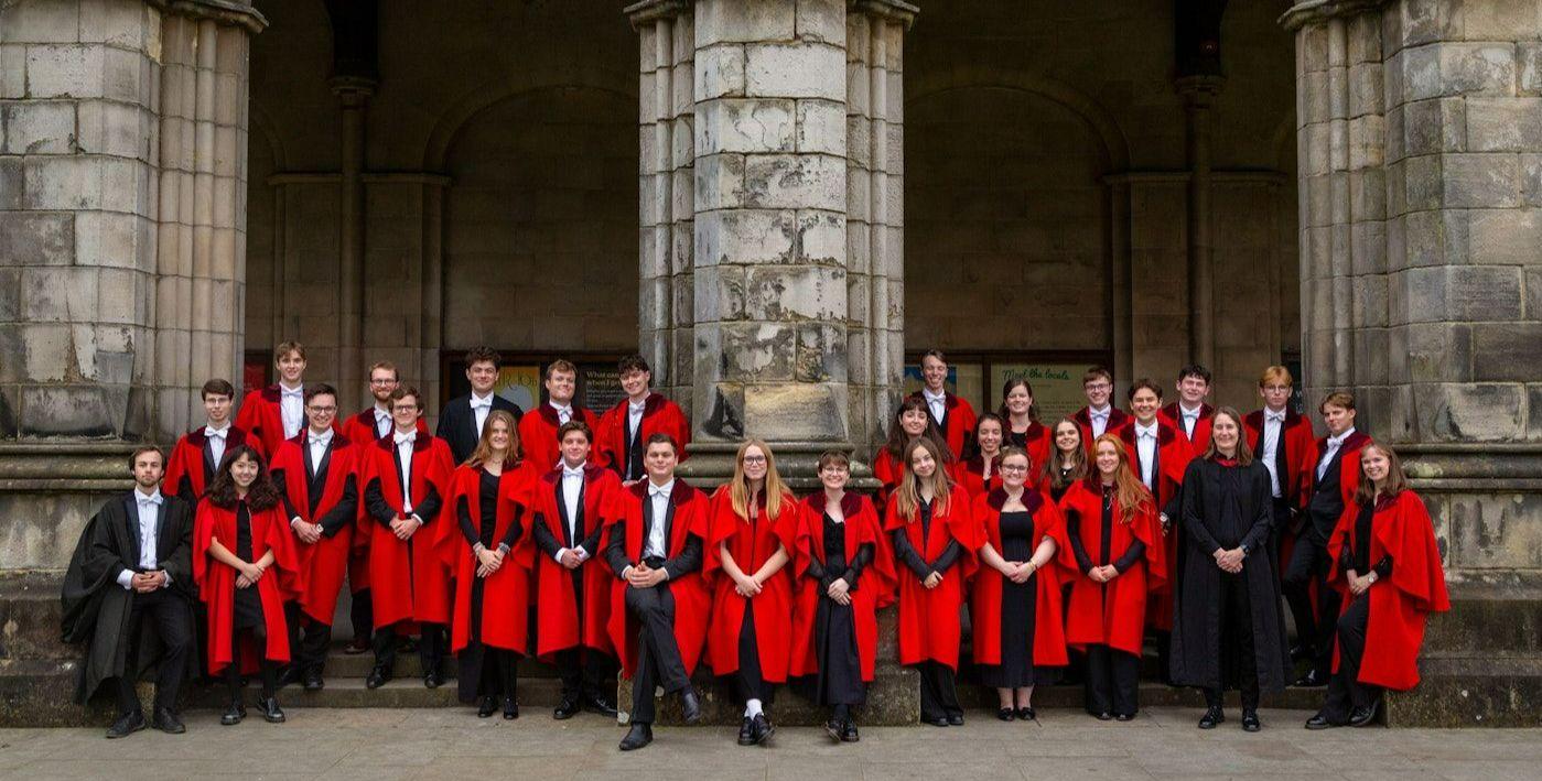 chapel choir in red gowns chapel choir in red gowns