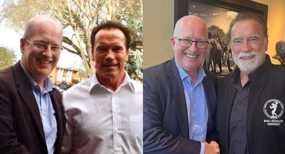 Robert Fleming pictured with the actor and former Governor of California Arnold Schwarzenegger Robert Fleming pictured with the actor and former Governor of California Arnold Schwarzenegger