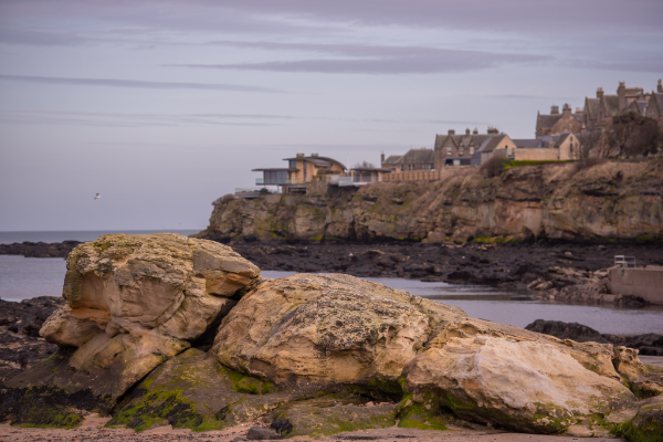 Rocks on the shore by the sea